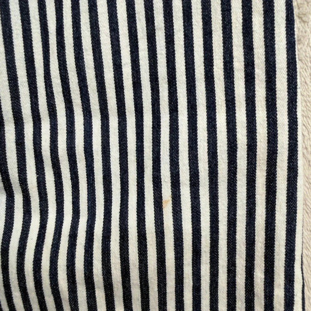 Saints & Hearts Bell Bottom Pants Womens S Navy White Striped Frayed Retro Boho